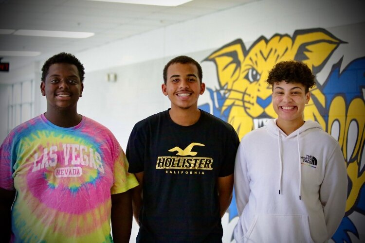 Springfield High School seniors (from left) Antwan Terrell, Cameron Proctor, and Leah Jolly shared their experience of starting high school before the pandemic and pushing through during the changes.