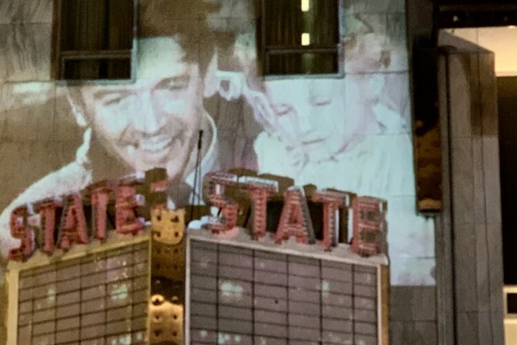 The State Theater has been incorporated in Downtown events - including Holiday in the City, with projections on the building's facade.