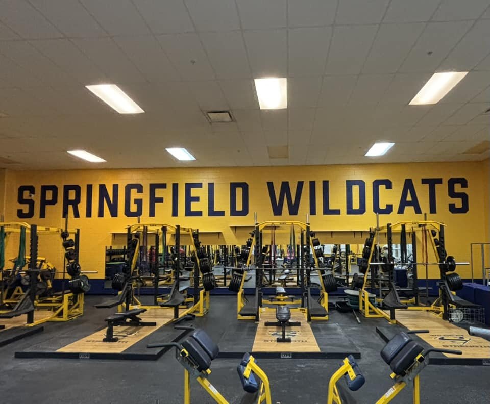 The Springfield High School weight room was one of the athletic facilities that were upgraded this year.